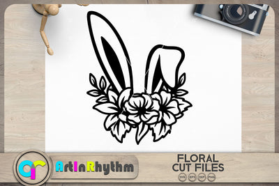 Floral bunny SVG, Floral rabbit SVG SVG Artinrhythm shop 