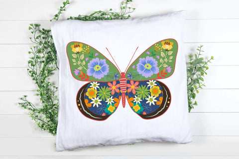 Floral Butterflies PNG Bundle Sublimation Regulrcrative 