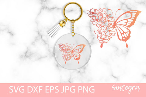 Floral Butterfly Animal SVG File Free For Commercial Use SVG Sintegra 