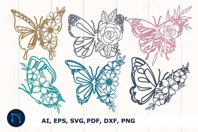 Floral Butterfly Mandala Bundle SVG SVG MD JOYNAL ABDIN 