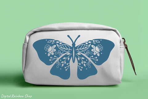Floral butterfly svg bundle, flower butterfly silhouette SVG Digital Rainbow Shop 