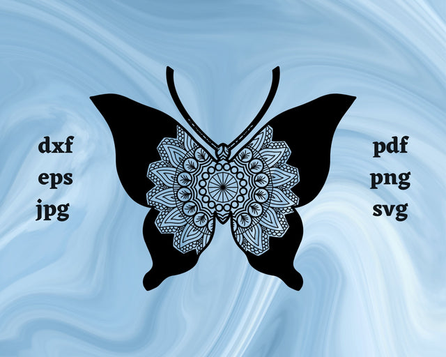Floral Butterfly SVG Cut File SVG Northern Light SVG 