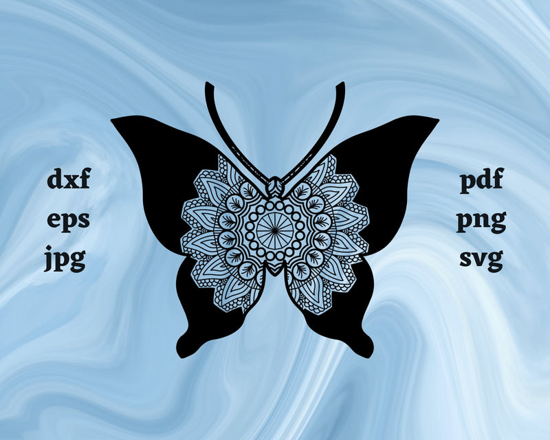 Floral Butterfly SVG Cut File SVG Northern Light SVG 