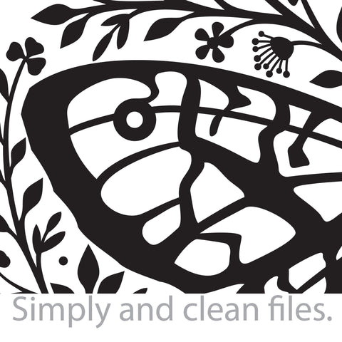 Floral Butterfly SVG TribaliumArtSF 