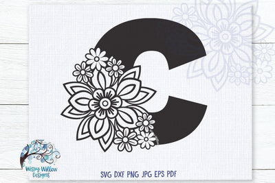 Floral C SVG SVG Wispy Willow Designs 