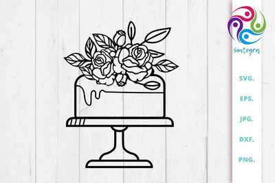 Floral Cake SVG File SVG Sintegra 