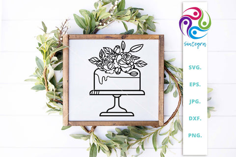 Floral Cake SVG File SVG Sintegra 