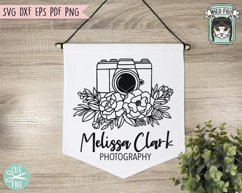 Floral Camera SVG file, Flower Camera cut file, Photography SVG file, Photographer SVG file, Camera with Flowers svg cut file SVG Wild Pilot 