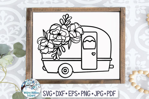 Floral Camper SVG SVG Wispy Willow Designs 