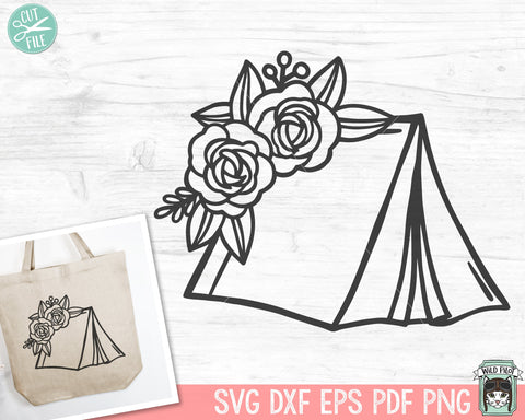 Floral Camping Tent SVG, Flower Tent SVG, Camping SVG, Tent Clipart, Camping png, Adventure svg, Outdoors svg, Explore svg, Tent png SVG Wild Pilot 