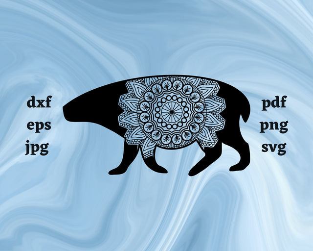 Floral Capybara SVG Cut File SVG Northern Light SVG 