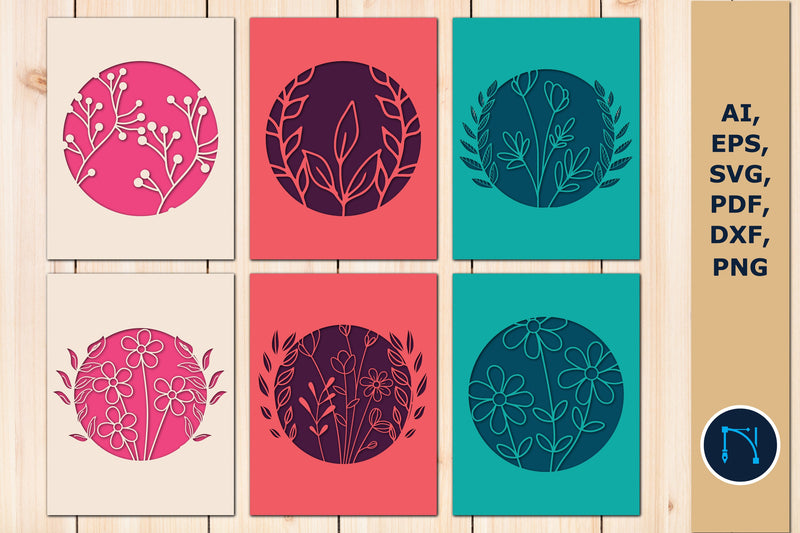 floral card SVG for event bundle SVG SVG MD JOYNAL ABDIN 