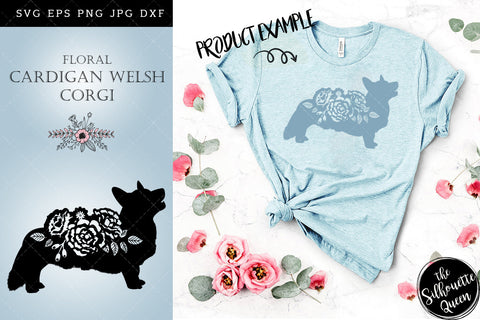 Floral Cardigan Welsh Corgi Dog svg file for cricut, for silhouette, cut eps, cutting png, cuttable dxf, Instant Download design SVG Loveleen Kaur 