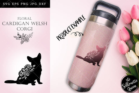 Floral Cardigan Welsh Corgi Dog svg file for cricut, for silhouette, cut eps, cutting png, cuttable dxf, Instant Download design SVG Loveleen Kaur 