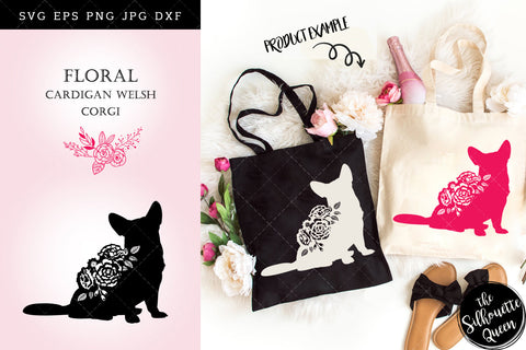 Floral Cardigan Welsh Corgi Dog svg file for cricut, for silhouette, cut eps, cutting png, cuttable dxf, Instant Download design SVG Loveleen Kaur 