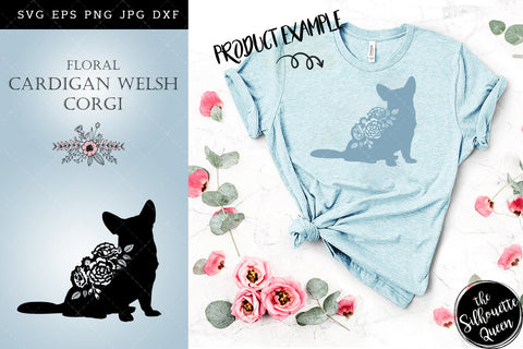 Floral Cardigan Welsh Corgi Dog svg file for cricut, for silhouette, cut eps, cutting png, cuttable dxf, Instant Download design SVG Loveleen Kaur 