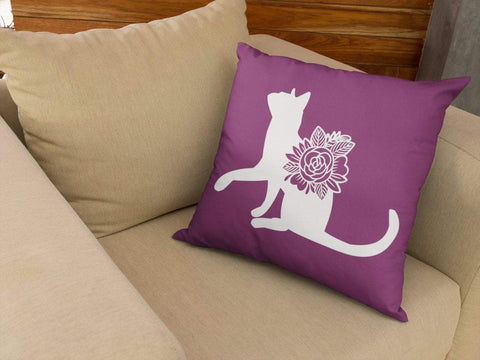 Floral Cat SVG Bundle, Cat Lover, Floral Animal dxf, Floral Kitten svg, Cat with Flowers, Cat Memorial Vinyl Decal File,Cat Circut Cut Files SVG NextArtWorks 