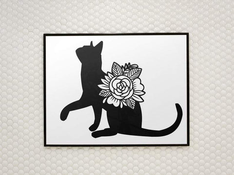 Floral Cat SVG Bundle, Cat Lover, Floral Animal dxf, Floral Kitten svg, Cat with Flowers, Cat Memorial Vinyl Decal File,Cat Circut Cut Files SVG NextArtWorks 