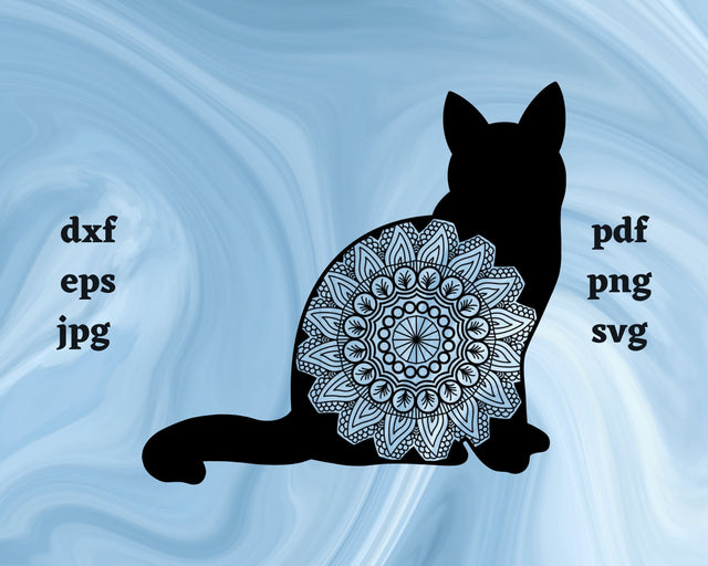 Floral Cat SVG Cut File SVG Northern Light SVG 