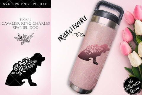 Floral Cavalier King Charles Spaniel Dog svg file for cricut, for silhouette, cut eps, cutting png, cuttable dxf, Instant Download design SVG Loveleen Kaur 