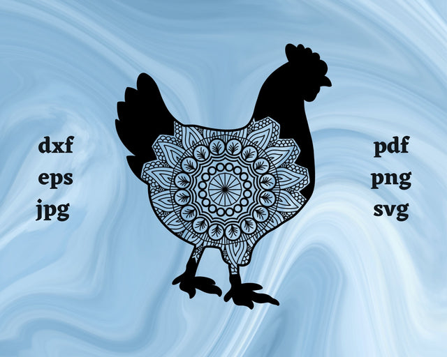 Floral Chicken SVG Cut File SVG Northern Light SVG 