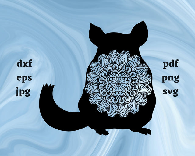 Floral Chinchilla SVG Cut File SVG Northern Light SVG 