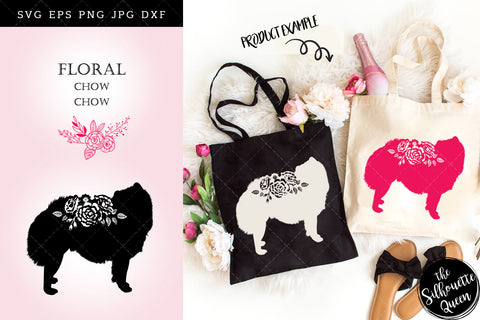 Floral Chow Chow Dog svg file for cricut, for silhouette, cut eps, cutting png, cuttable dxf, Instant Download design SVG Loveleen Kaur 