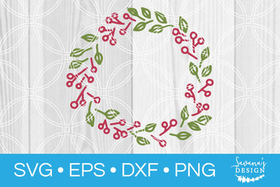 Floral Circle Wreath Design 4 SVG SavanasDesign 