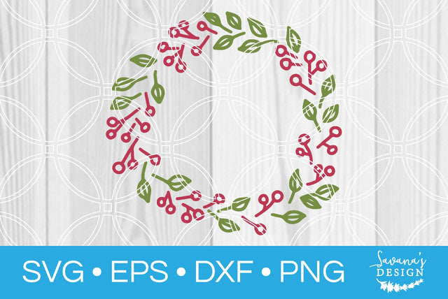 Floral Circle Wreath Design 4 SVG SavanasDesign 