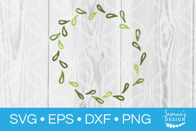 Floral Circle Wreath Design 6 SVG SavanasDesign 