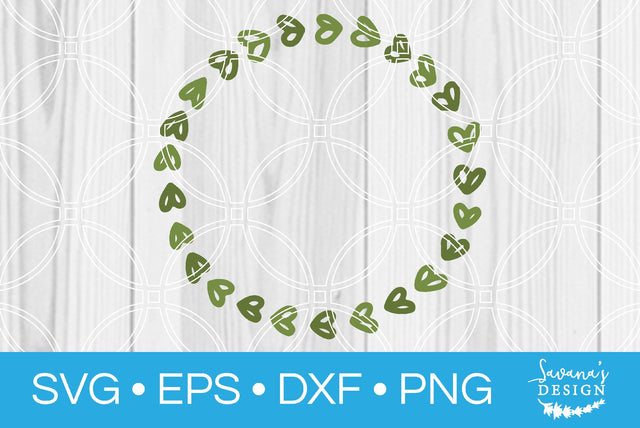 Floral Circle Wreath Design 7 SVG SavanasDesign 