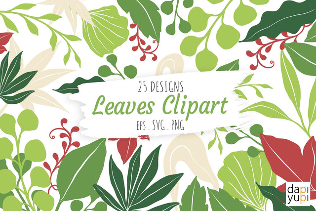 Floral Clipart Bundle Leaves SVG Bundle SVG dapiyupi store 