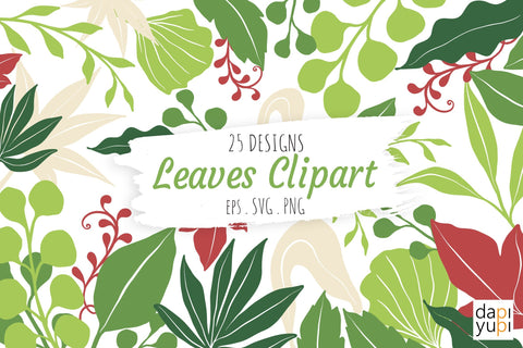 Floral Clipart Bundle Leaves SVG Bundle SVG dapiyupi store 