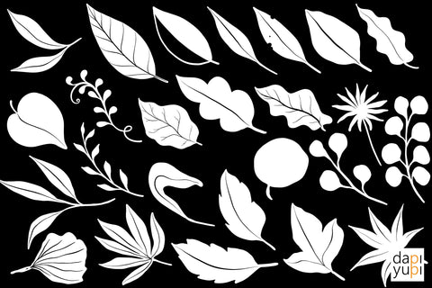 Floral Clipart Bundle Leaves SVG Bundle SVG dapiyupi store 