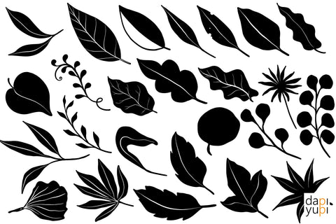Floral Clipart Bundle Leaves SVG Bundle SVG dapiyupi store 