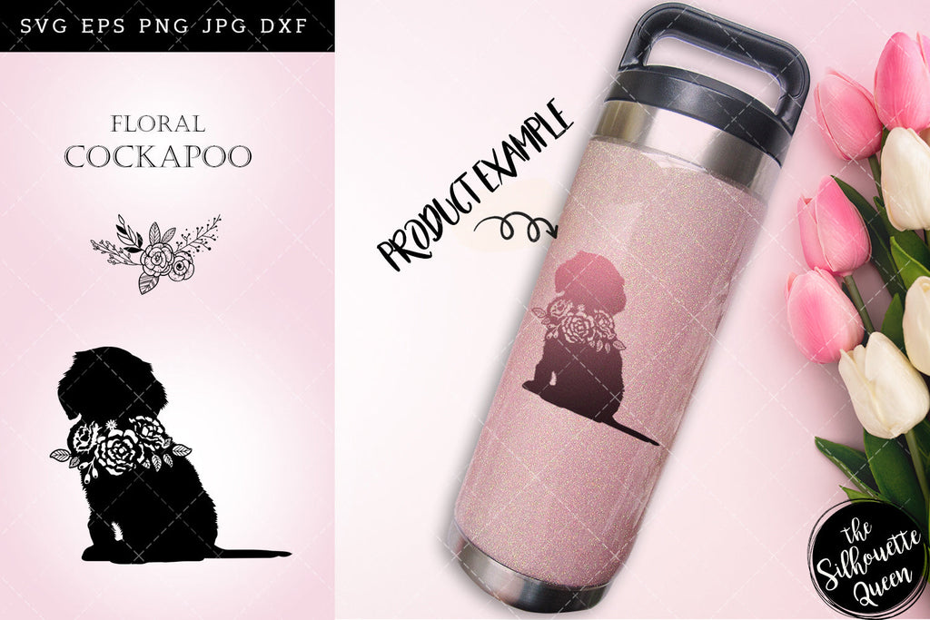 Cockapoo Cricut Floral Cockapoo Dog svg file for cricut, for silhouette, cut eps ...