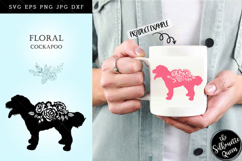 Floral Cockapoo Dog svg file for cricut, for silhouette, cut eps, cutting png, cuttable dxf, Instant Download design SVG Loveleen Kaur 