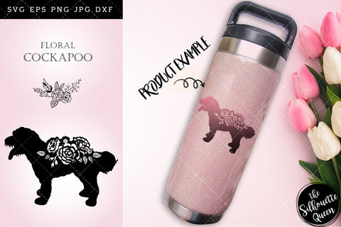 Floral Cockapoo Dog svg file for cricut, for silhouette, cut eps, cutting png, cuttable dxf, Instant Download design SVG Loveleen Kaur 