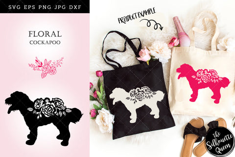 Floral Cockapoo Dog svg file for cricut, for silhouette, cut eps, cutting png, cuttable dxf, Instant Download design SVG Loveleen Kaur 