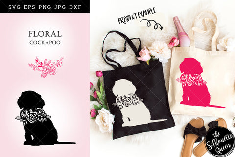 Floral Cockapoo Dog svg file for cricut, for silhouette, cut eps, cutting png, cuttable dxf, Instant Download design SVG Loveleen Kaur 