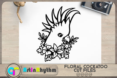 Floral cockatoo bird svg, Floral animals svg, Parrot svg SVG Artinrhythm shop 