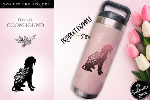 Floral Coonhound Dog svg file for cricut, for silhouette, cut eps, cutting png, cuttable dxf, Instant Download design SVG Loveleen Kaur 