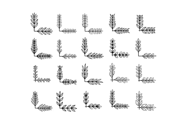 Floral Corner Ornament SVG Masyafi Studio 