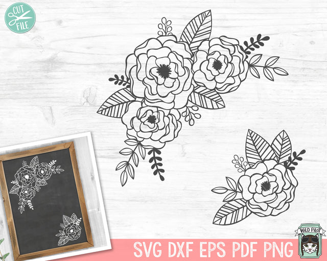 Floral Corners SVG Cut File SVG Wild Pilot 
