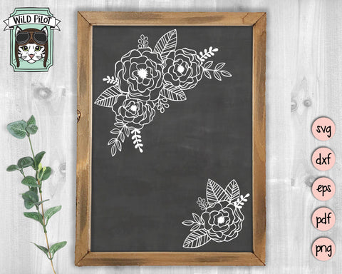 Floral Corners SVG Cut File SVG Wild Pilot 