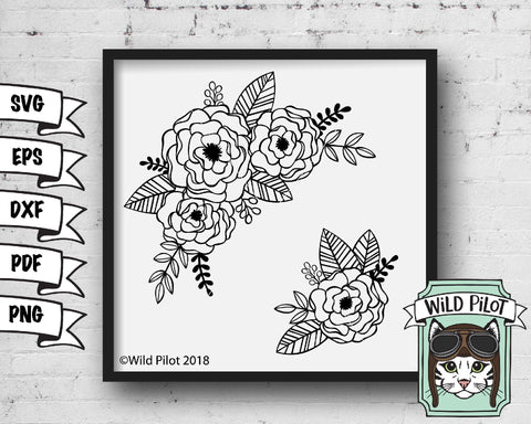 Floral Corners SVG Cut File SVG Wild Pilot 