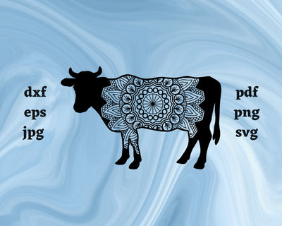 Floral Cow SVG Cut File SVG Northern Light SVG 