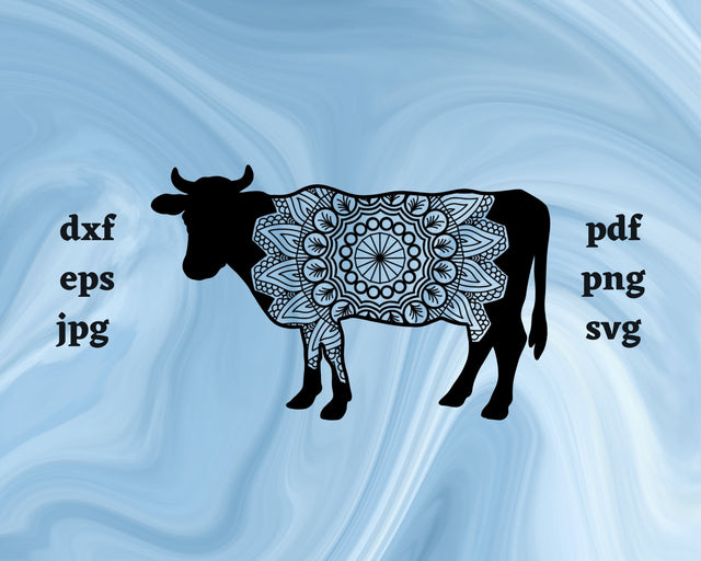Floral Cow SVG Cut File SVG Northern Light SVG 