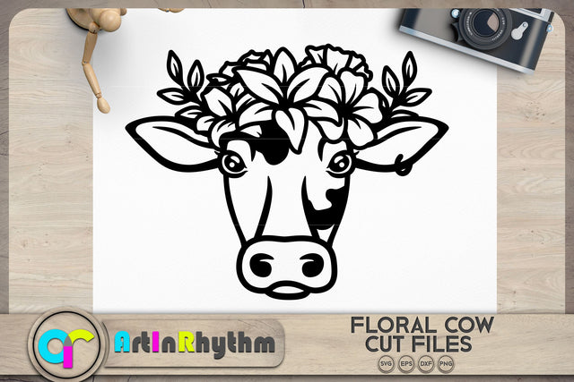 Floral cow svg, Floral animals svg SVG Artinrhythm shop 