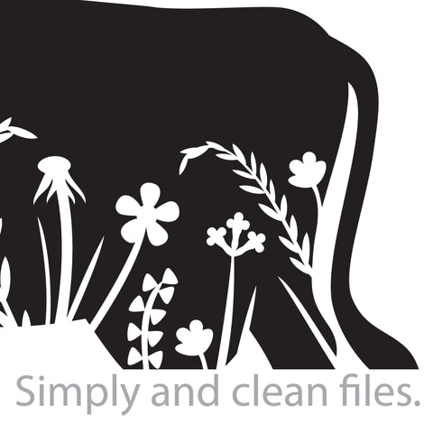 Floral cow SVG TribaliumArtSF 